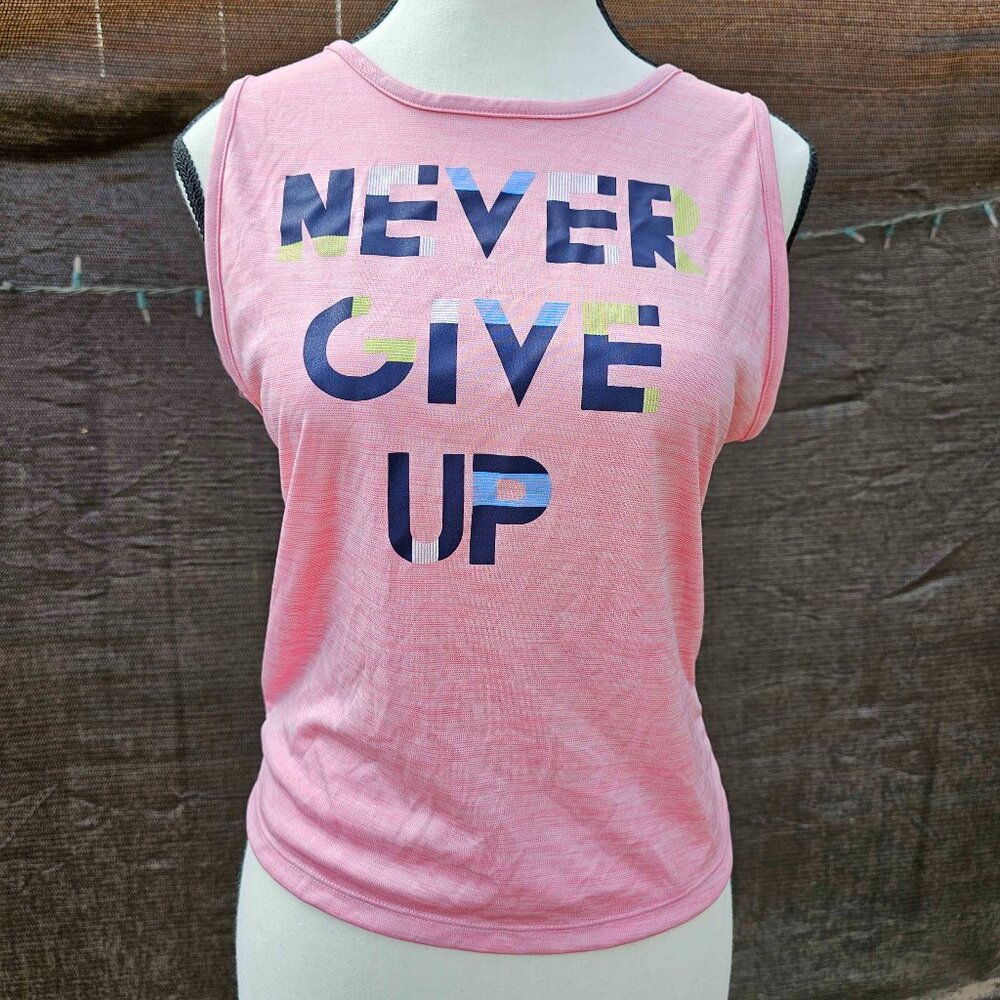 Tank Top medium pink guru active back tie